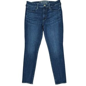 American Eagle Outfitters Women's Dark Blue 360 Super Stretch Skinny Jegging Sz8